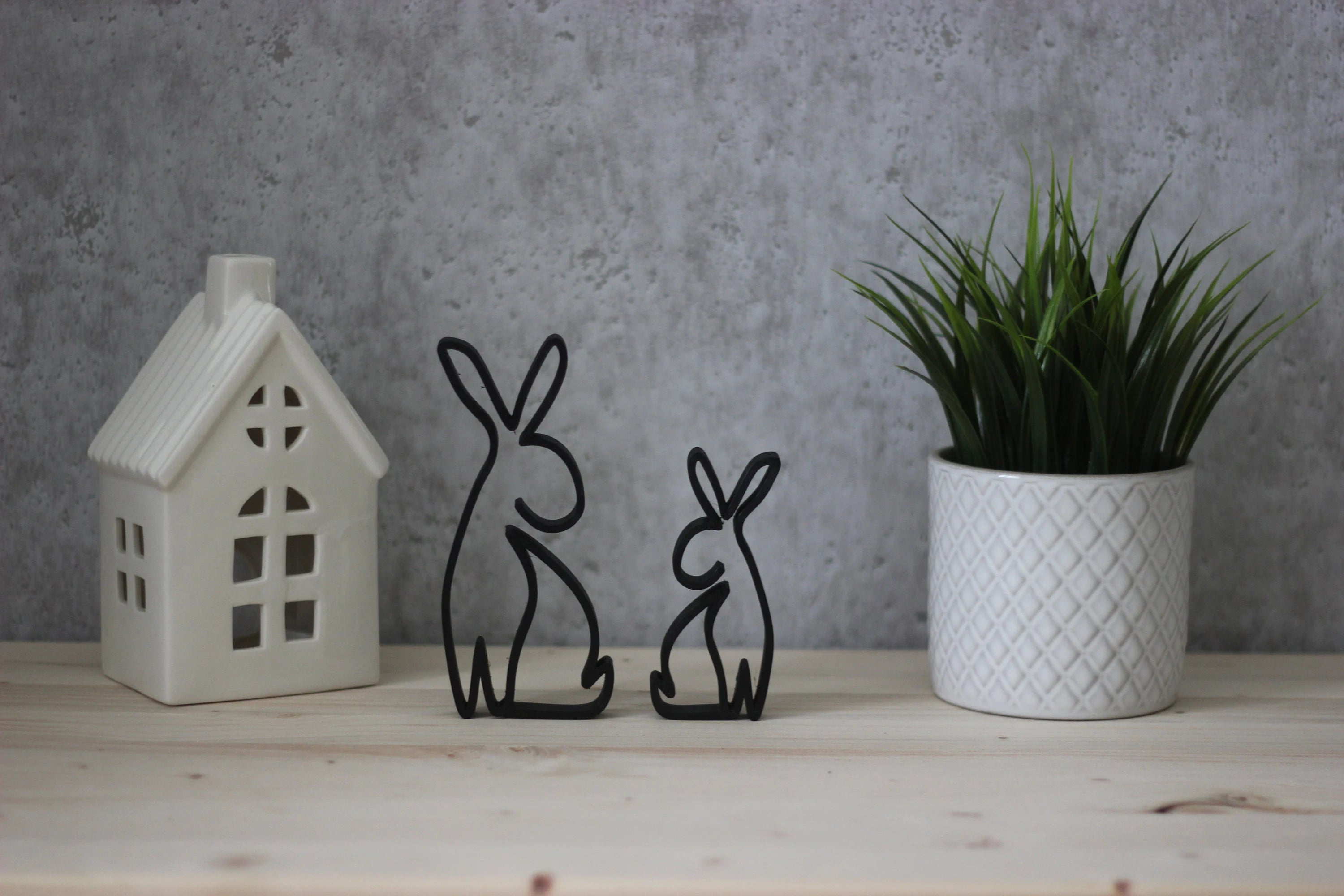 Hase / Line Art / Dekoration / Ostern / 3D Druck