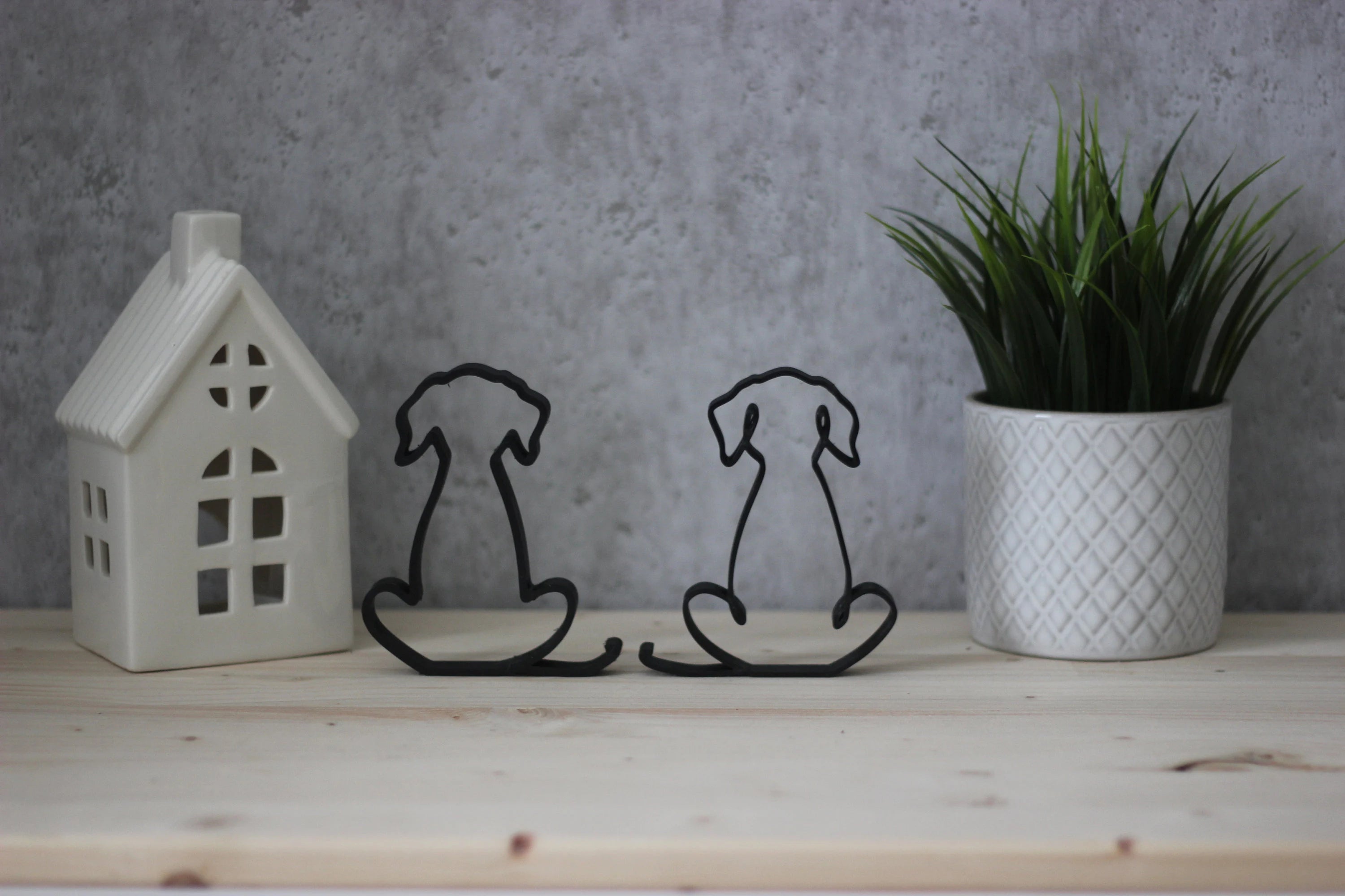 Hund / Line Art / Dekoration / 3D Druck