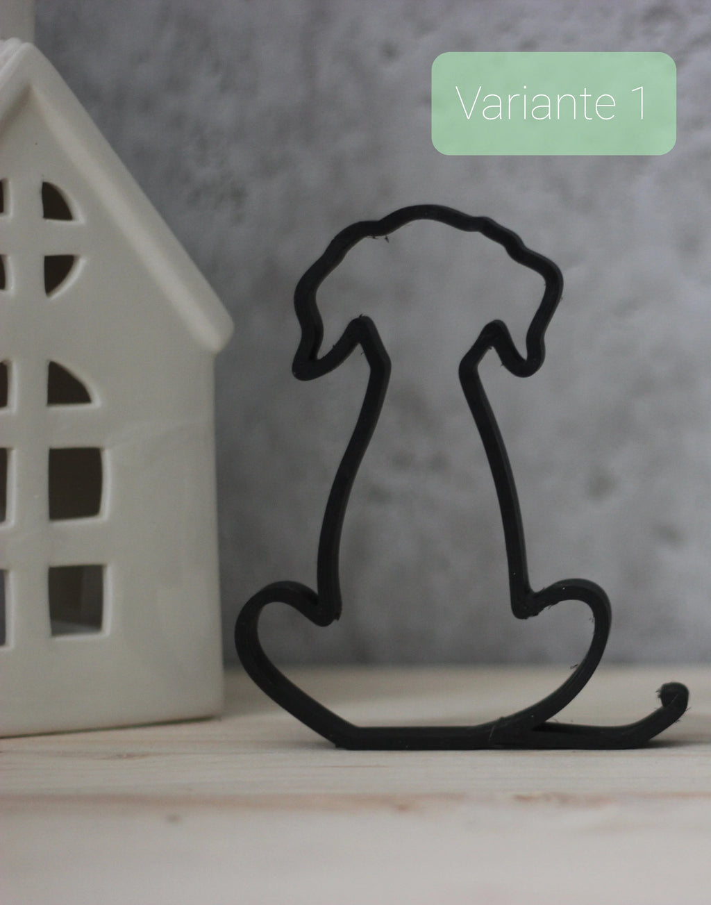 Hund / Line Art / Dekoration / 3D Druck