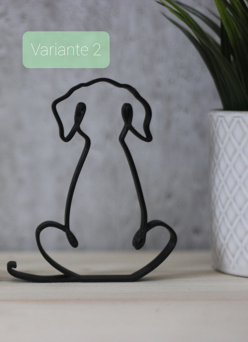 Hund / Line Art / Dekoration / 3D Druck